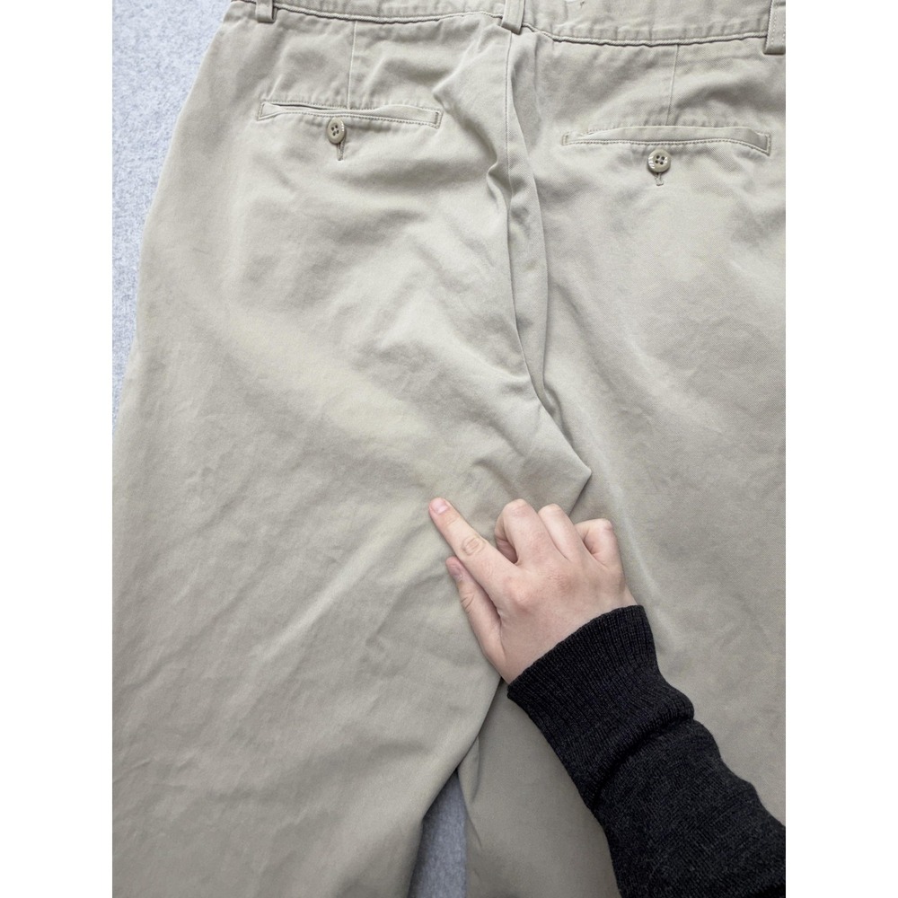 J.Crew Pants Mens 34x30 Beige Bootcut Chino Regular Fit Casual Vtg - Picture 14 of 16